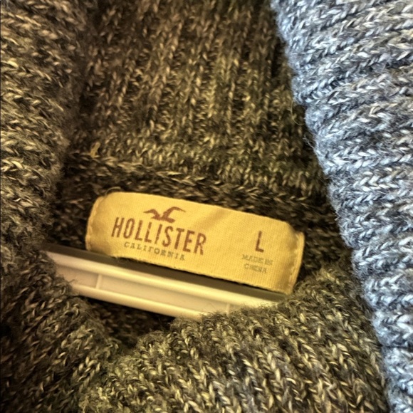 Hollister Charcoal and Heather Knit Sweater cold shoulder, cowl neck - Picture 2 of 3